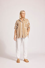 Load image into Gallery viewer, Eb & Ive Treville Stripe Shirt - Caramel - Village Boutique