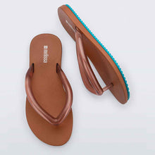 Load image into Gallery viewer, Melissa Airflow Flip Flop Sandals - Brown / Blue