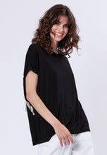 Load image into Gallery viewer, Religion Tourmaline Top - Black