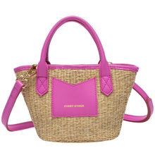 Load image into Gallery viewer, Every Other Mini Woven Tote Bag - Fuchsia 12020
