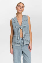 Load image into Gallery viewer, Numph Nubrooklyn Vest - Light Blue Bleach - Village Boutique
