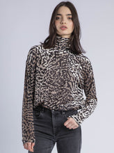 Load image into Gallery viewer, Religion Emmy Roll Neck Top - Silver Animal 75HEMT