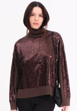 Load image into Gallery viewer, Religion Hailey Roll Neck Top - Brown 75HHY