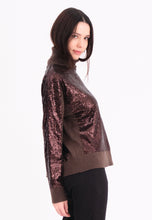 Load image into Gallery viewer, Religion Hailey Roll Neck Top - Brown 75HHY