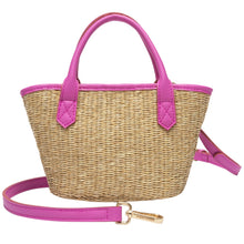 Load image into Gallery viewer, Every Other Mini Woven Tote Bag - Fuchsia 12020
