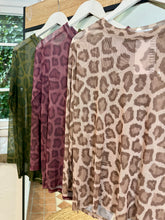 Load image into Gallery viewer, Mesh Layering Top - Taupe Leopard