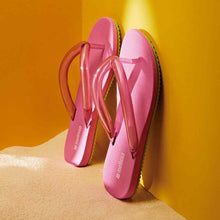 Load image into Gallery viewer, Melissa Airflow Flip Flop Sandals - Pink / Green