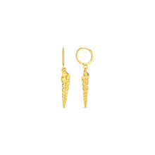 Load image into Gallery viewer, Orelia Spiral Shell Pave Hoop Earrings - ORE30750