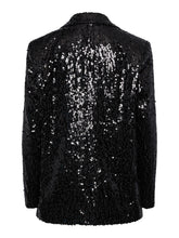 Load image into Gallery viewer, Pieces Pcbosy Sequin Blazer - Black
