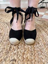 Load image into Gallery viewer, Salsa Espadrille Wedges - Black
