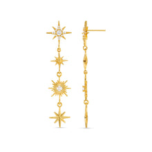 Load image into Gallery viewer, Orelia Statement Crystal Starburst Long Earrings - ORE31574