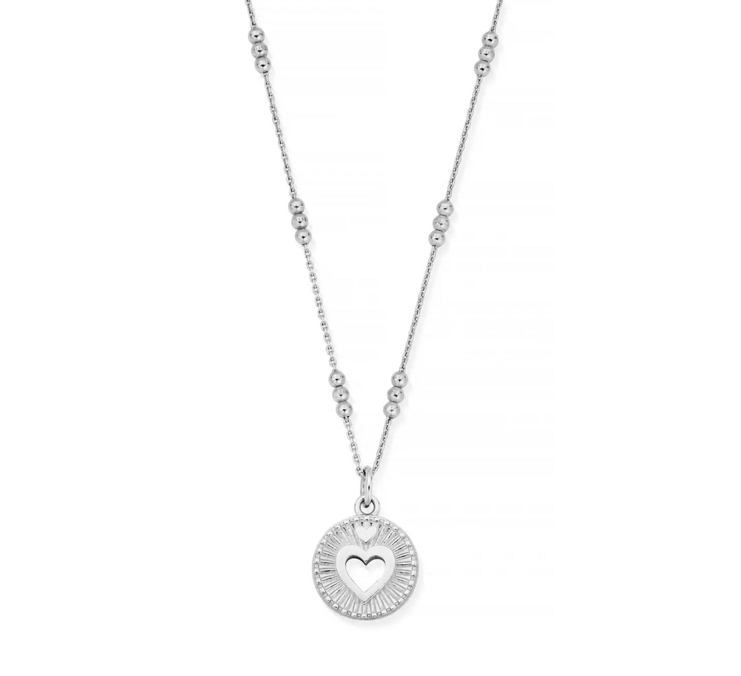 ChloBo Triple Bobble Chain Guiding Heart Necklace - SNTBB3220
