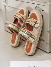 Load image into Gallery viewer, Raffia Sandals - Multi Colour
