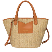 Load image into Gallery viewer, Every Other Large Woven Tote Bag - Tan 12019
