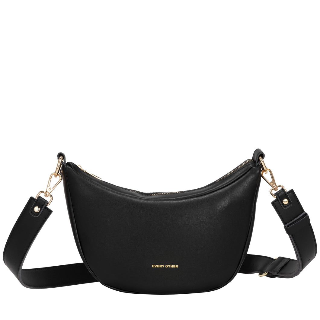 Every Other Single Strap Large Slouch Shoulder Bag - Black 12028