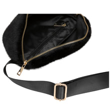 Load image into Gallery viewer, Every Other Faux Fur Sling Bag 12081 - Black
