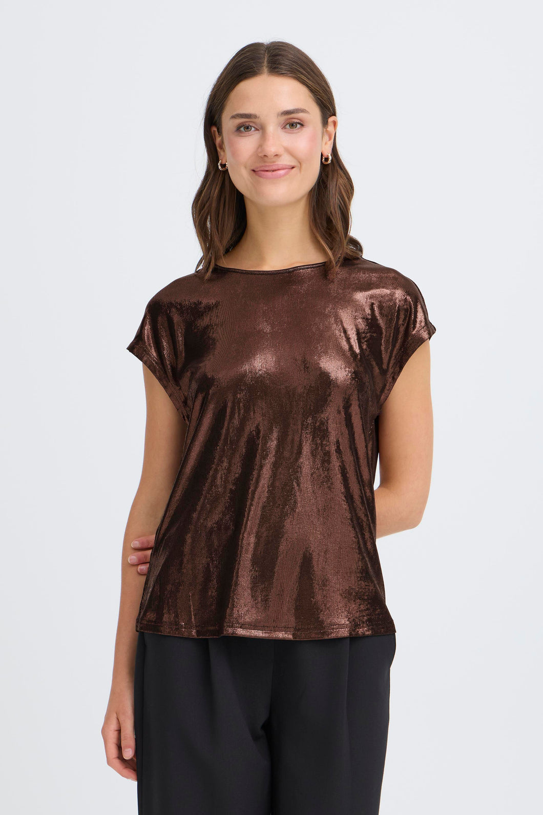 Fransa Frfranny Tee - Chocolate Metallic