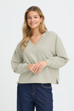 Load image into Gallery viewer, Fransa Fraurora V-Neck Sweat - Desert Sage
