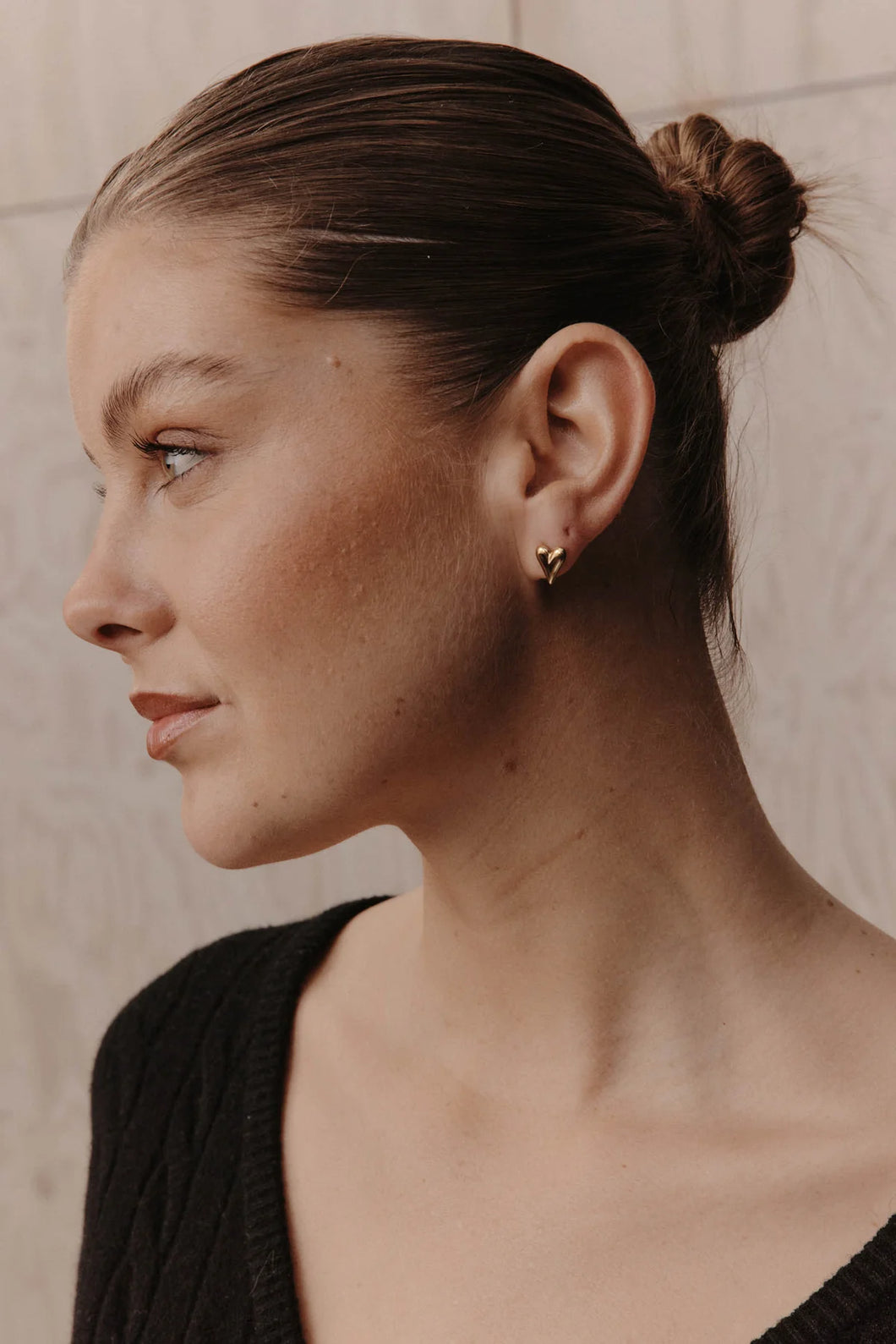 Eb & Ive Heritage Earring - Gold Heart