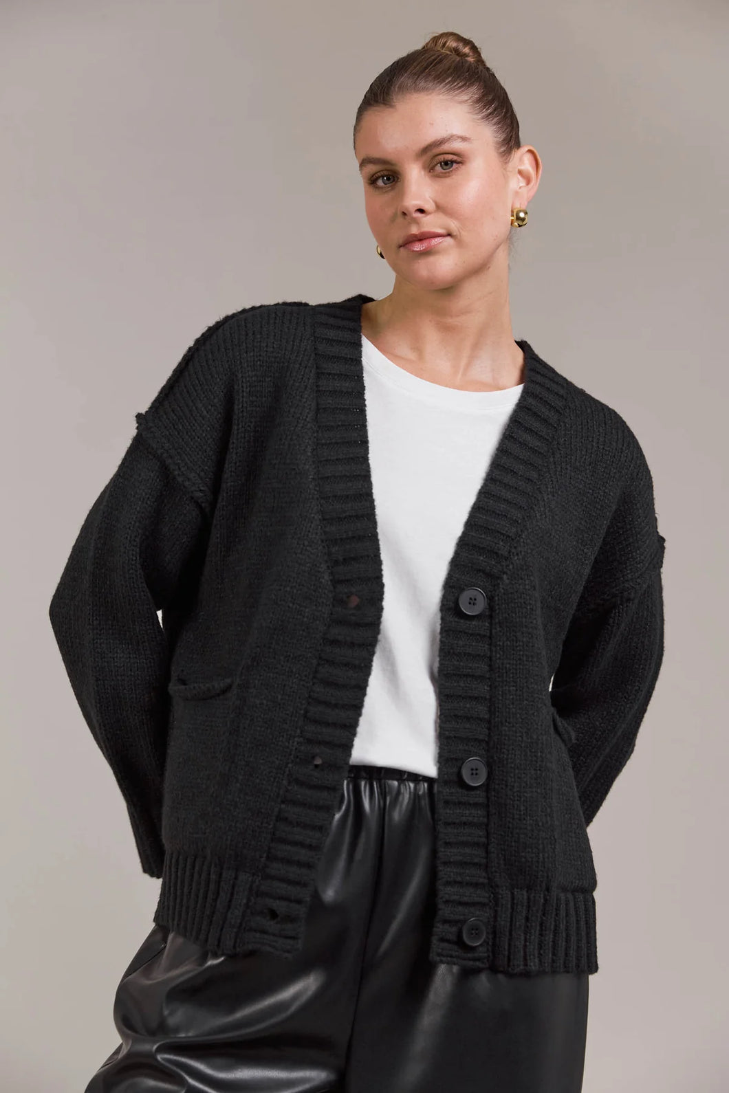 Eb & Ive Katana Cardigan - Black