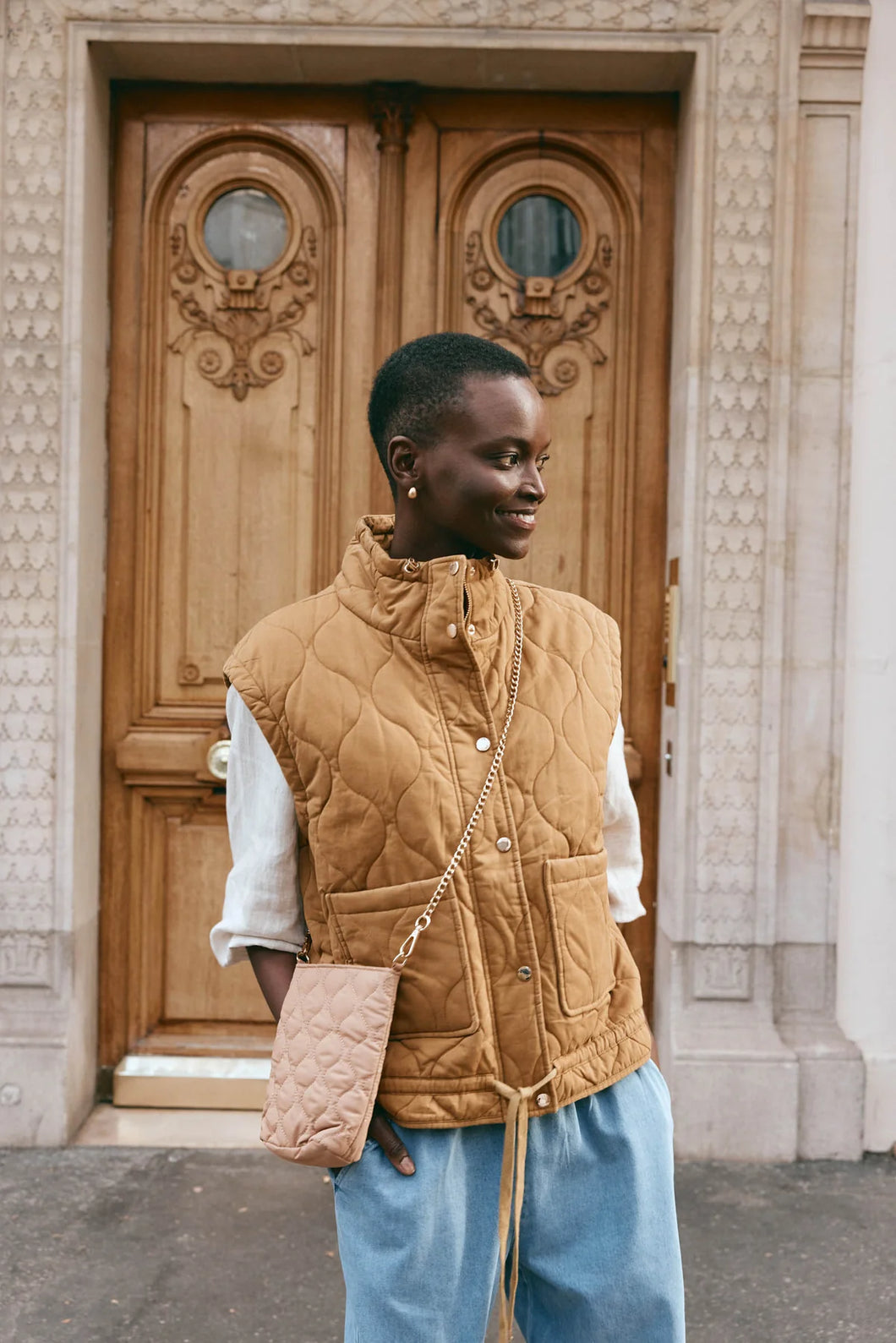 Eb & Ive Pepsi Gilet - Tobacco