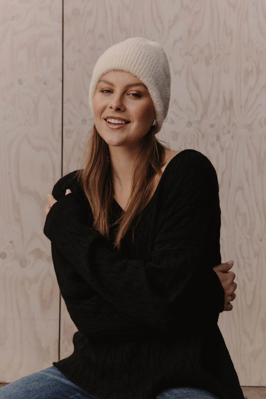 Eb & Ive Katana Beanie Hat - Ecru