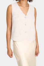 Load image into Gallery viewer, Saint Tropez XenyaSZ Knitted Waistcoat - Crystal Gray Mel
