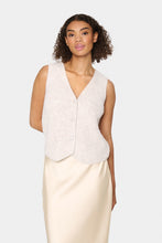 Load image into Gallery viewer, Saint Tropez XenyaSZ Knitted Waistcoat - Crystal Gray Mel
