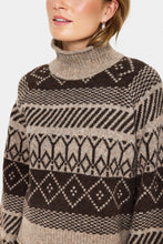 Load image into Gallery viewer, Saint Tropez MichaSZ Roll Neck Knit - Fondue Fudge
