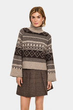 Load image into Gallery viewer, Saint Tropez MichaSZ Roll Neck Knit - Fondue Fudge
