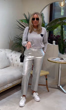 Load image into Gallery viewer, Vogue Metallic Trousers - Silver
