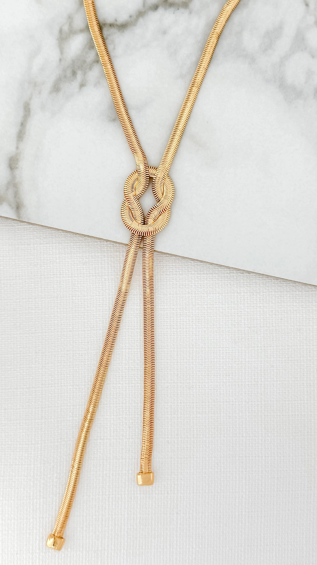 Envy Gold Mid Length Knot Necklace - 4065