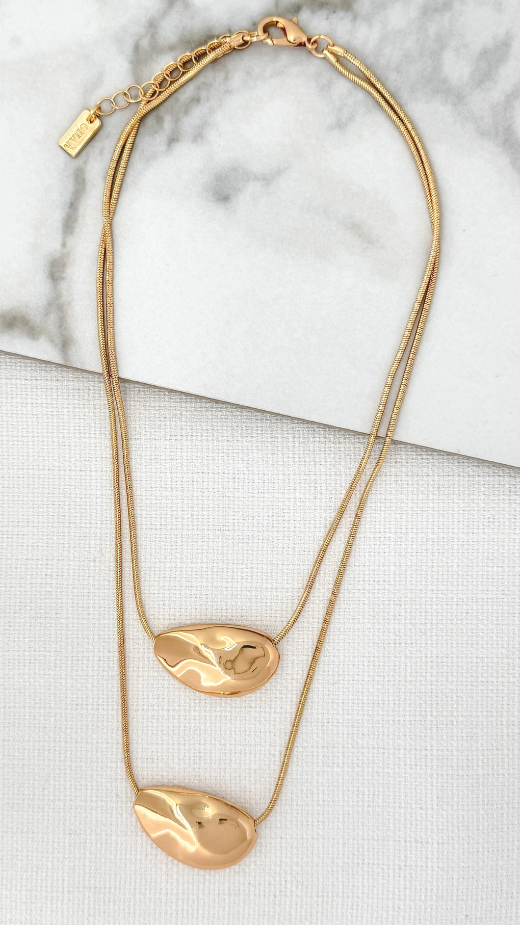 Envy Gold Double Layer Necklace - 4136
