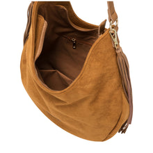 Load image into Gallery viewer, Every Other Medium Scoop Tassel Bag 12119 - Tan - Village Boutique 
