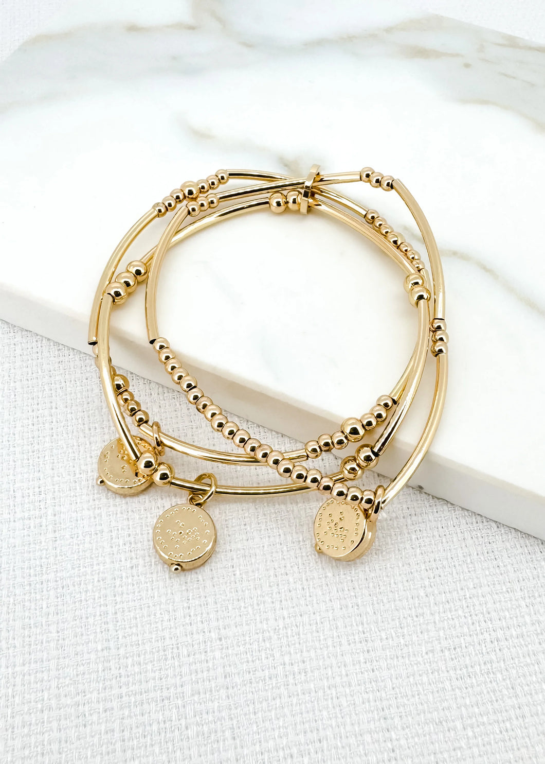 Envy Gold Multi Layer Coin Bracelet - 4351