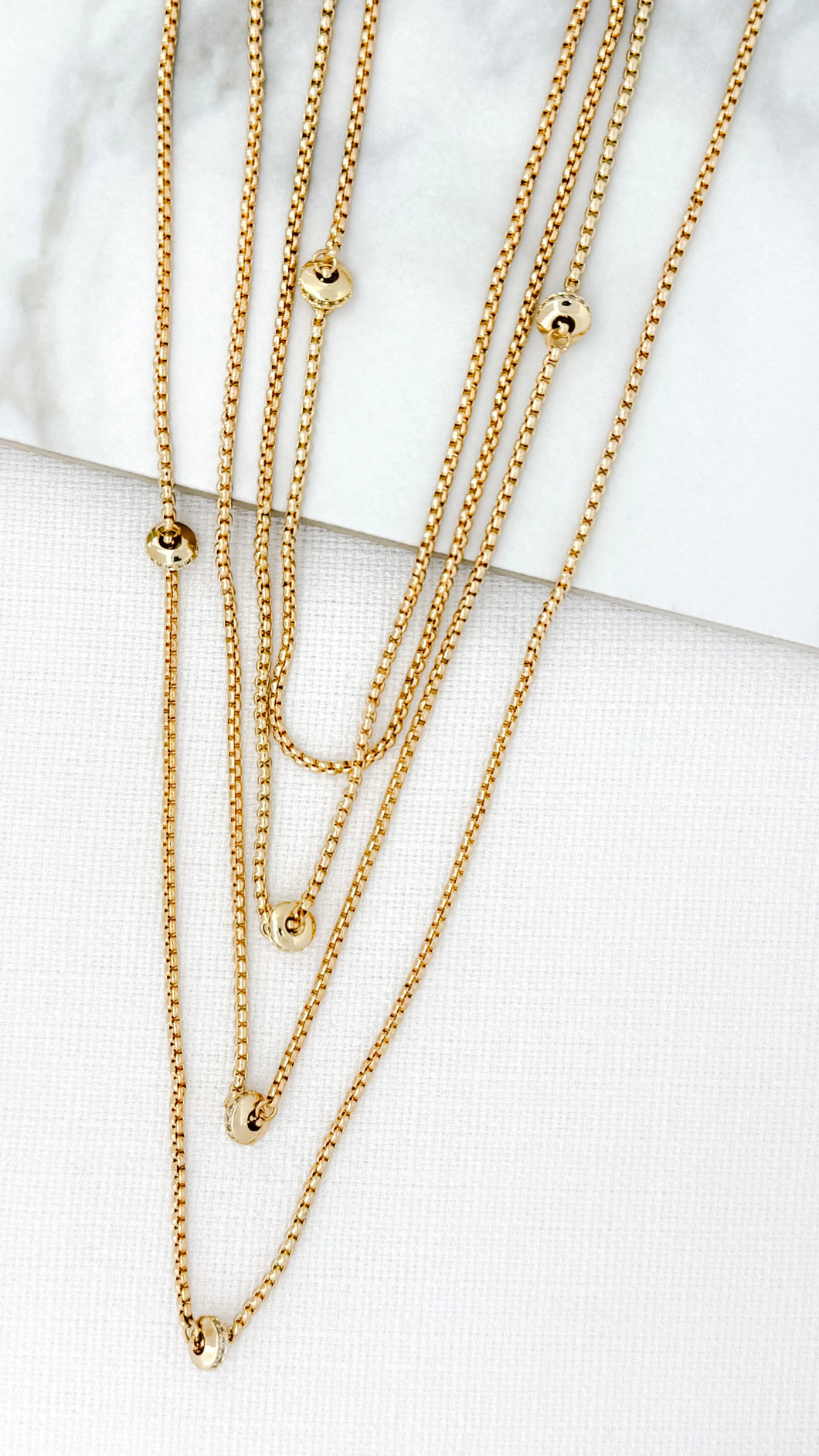 Envy Gold Layered Chain Necklace - 4382