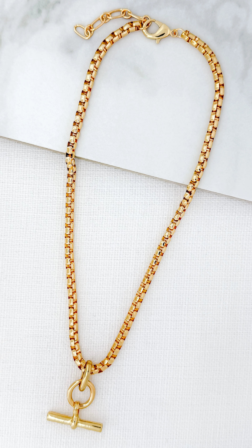 Envy Gold T-Bar Necklace - 4383