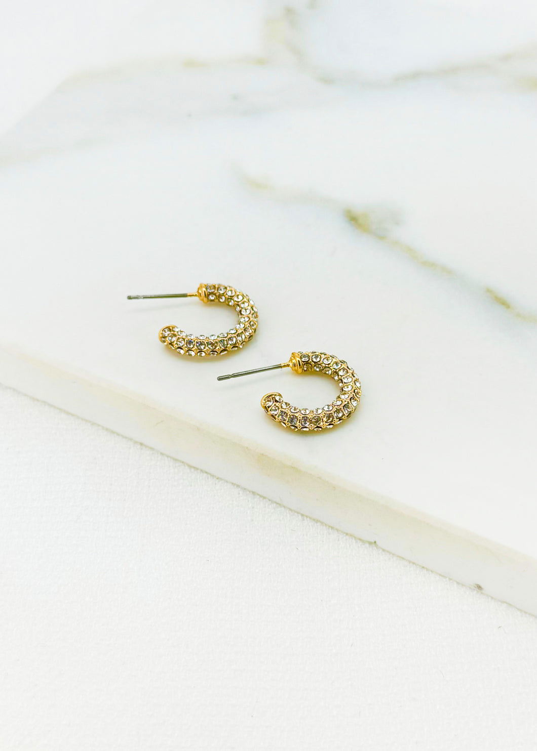 Envy Sparkle Huggie Hoop Earrings - 4433