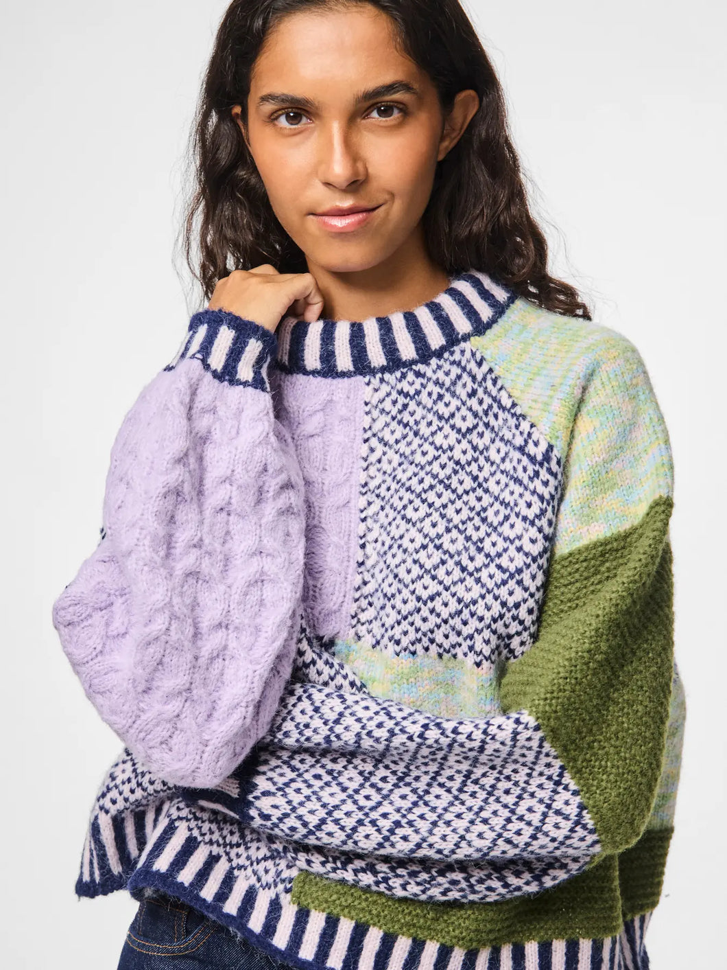 Pieces Pcremix Knit - Patchwork