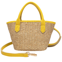 Load image into Gallery viewer, Every Other Mini Woven Tote Bag - Yellow 12020
