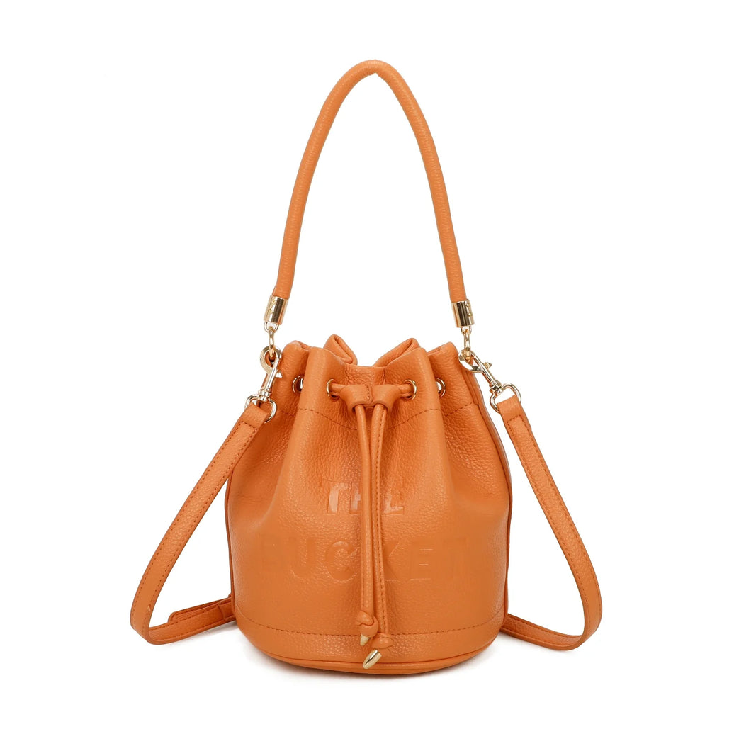 Bucket Drawstring Bag - Orange