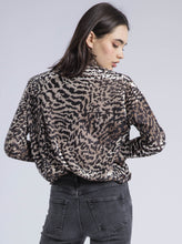 Load image into Gallery viewer, Religion Emmy Roll Neck Top - Silver Animal 75HEMT
