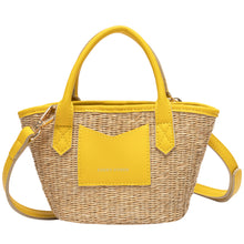 Load image into Gallery viewer, Every Other Mini Woven Tote Bag - Yellow 12020
