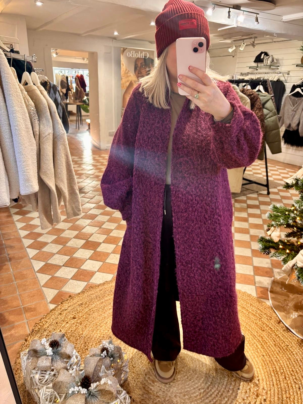 Twiggy Overcoat - Mulberry