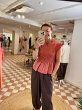 Load image into Gallery viewer, Rosa Ruched Top - Dusty Terracotta
