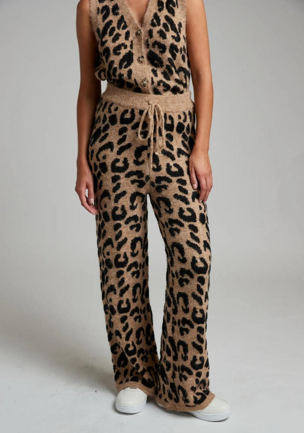 Sadie Leopard Knit Joggers