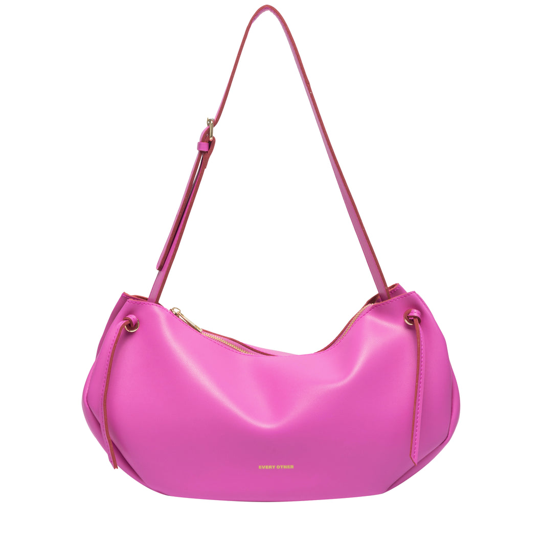 Every Other Single Strap Shoulder Bag - Fuschia 12008