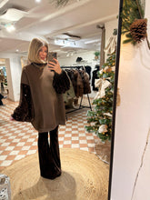 Load image into Gallery viewer, Sequin Sleeve Jumper Dress - Chocolate
