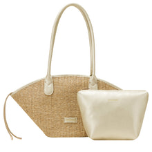 Load image into Gallery viewer, Every Other Straw Curve Bag 12132 - Soft Gold
