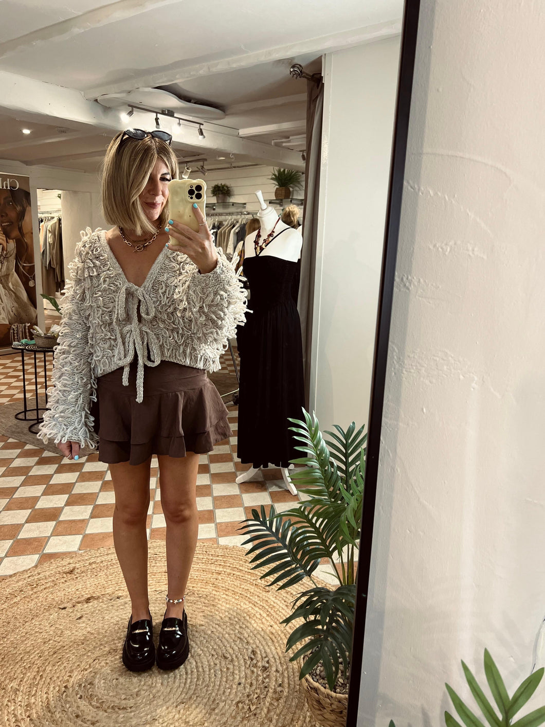Loop Knit Cardigan - Mink